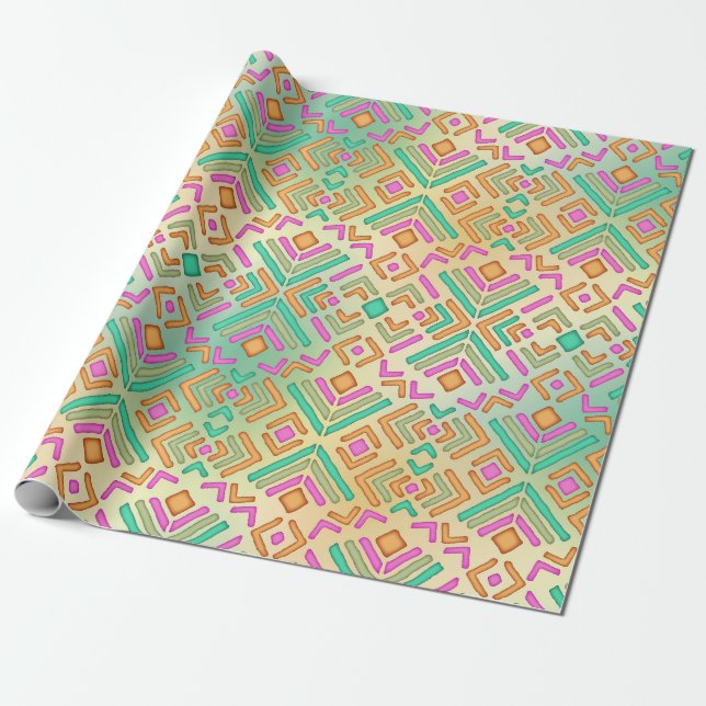 Papier Cadeau Conception abstraite dynamique (Déroulé)