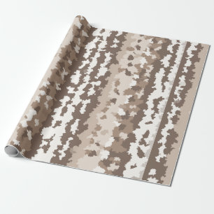 Papier Cadeau Conception Abstraite Irrégulière Camo Terre Neutre