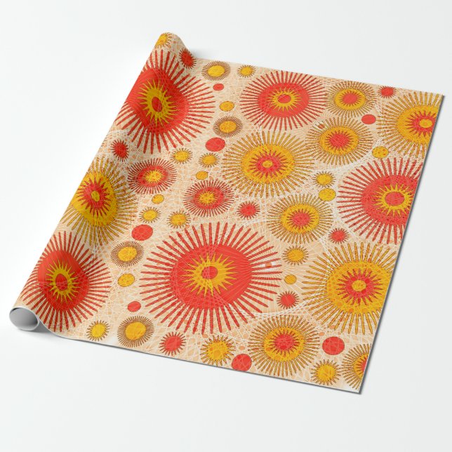 Papier Cadeau Conception abstraite moderne et attrayante avec fl (Déroulé)
