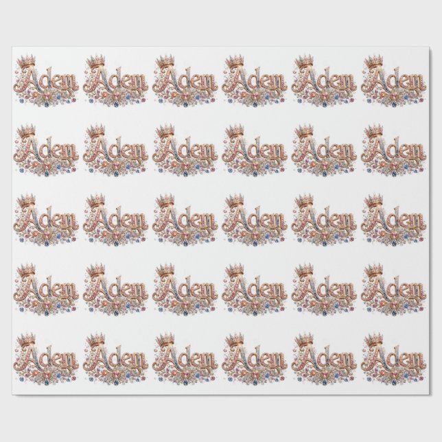 Papier Cadeau Conception Adam de style royal (Plat)