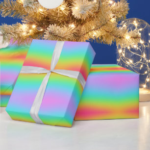 Papier Cadeau Conception arc-en-ciel flou sauvage