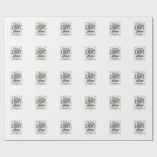 Papier Cadeau Conception chrétienne Laissez votre lumière brille