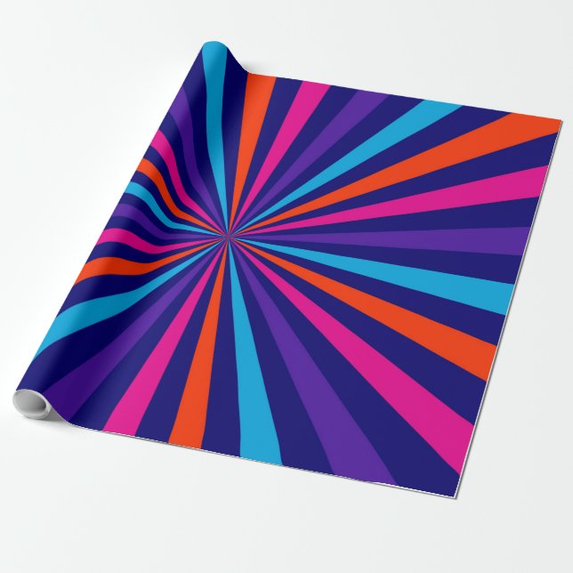Papier Cadeau Conception colorée des roues tournantes (Déroulé)