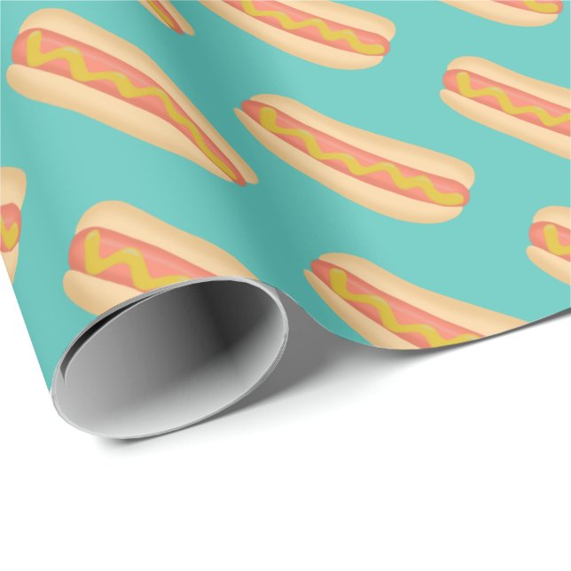 Papier Cadeau Conception cool Hot dogs (Coin rond)