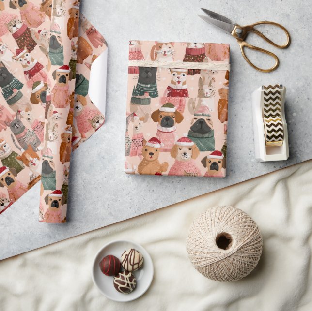 Papier Cadeau conception d'animal charmant (Artisanat)
