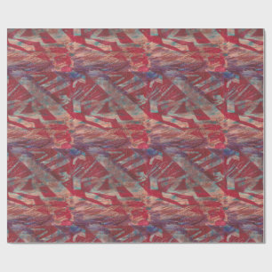 Papier Cadeau Conception d'art moderne de motif abstrait rouge g