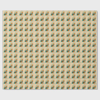 Papier Cadeau Conception d'art rétro géométrique abstrait du mil