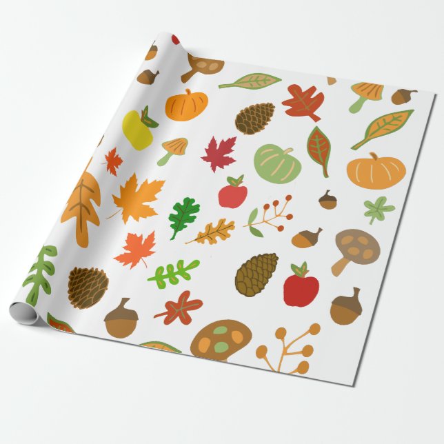Papier Cadeau Conception d'automne (Déroulé)