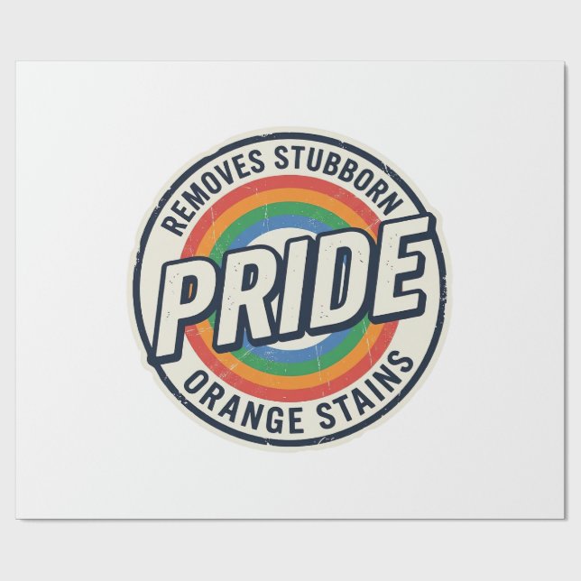 Papier Cadeau Conception de badge arc-en-ciel de protestation de (Plat)