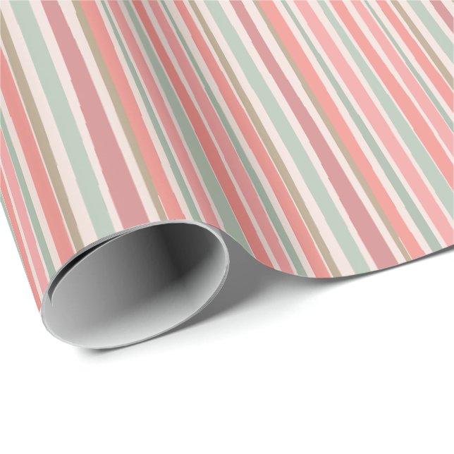 Papier Cadeau conception de bandes aléatoires (Coin rond)