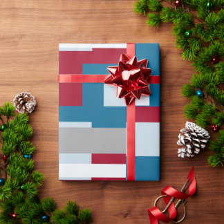 Papier Cadeau Conception de bloc rétro 4