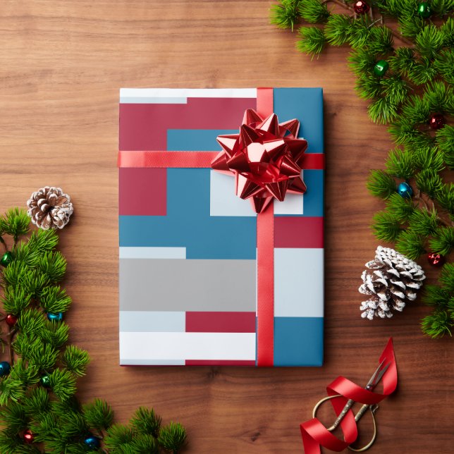 Papier Cadeau Conception de bloc rétro 4 (Cadeau de vacances)