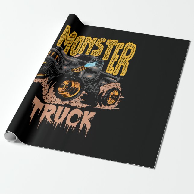 Papier Cadeau conception de camion monster (Déroulé)