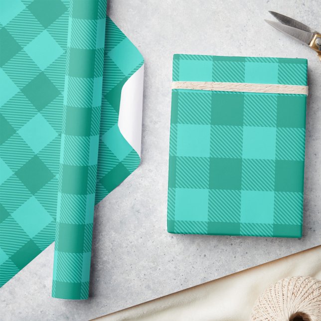Papier Cadeau Conception de carreaux à carreaux gingembre sarcel (Créateur téléchargé)
