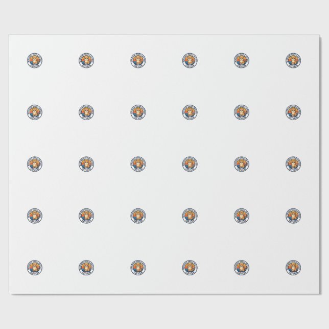 Papier Cadeau Conception de chat de batterie sociale introverti  (Plat)