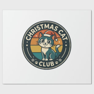 Papier Cadeau Conception de chat de Noël chaton mignon - Club de
