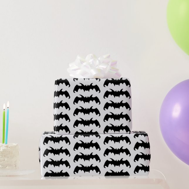 Papier Cadeau Conception de chauve-souris fond de couleur quelco (Cadeaux de fête)