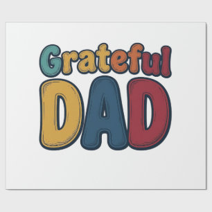Papier Cadeau Conception de chemise à lettres bulles rétro Papa 