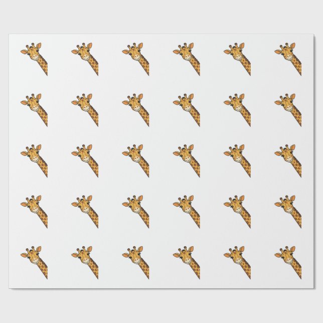 Papier Cadeau Conception de chemise de girafe furtive de gravure (Plat)