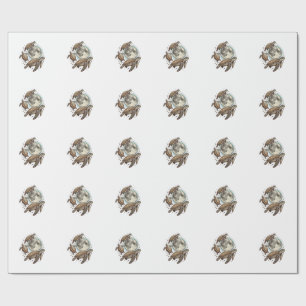 Papier Cadeau Conception de chemise de gravure de tortue de mer