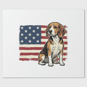 Papier Cadeau Conception de chemise pour chien de drapeau patrio