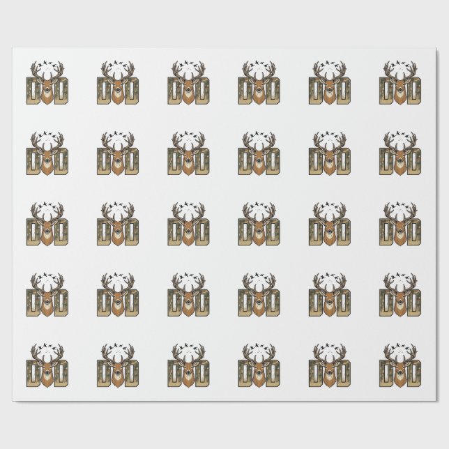Papier Cadeau Conception de chemise vectorielle Buck Camo Papa c (Plat)
