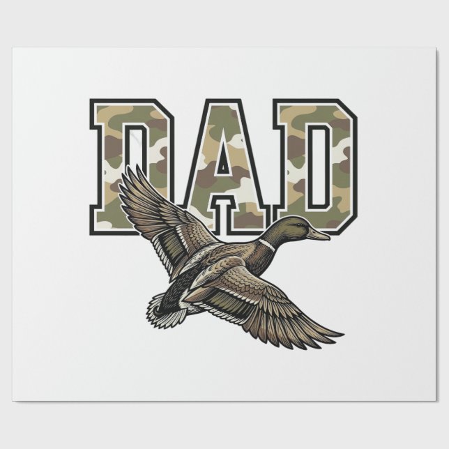 Papier Cadeau Conception de chemise vectorielle Camo Papa Canard (Plat)