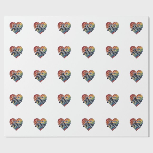 Papier Cadeau Conception de chemise vectorielle cœur allié arc-e (Plat)