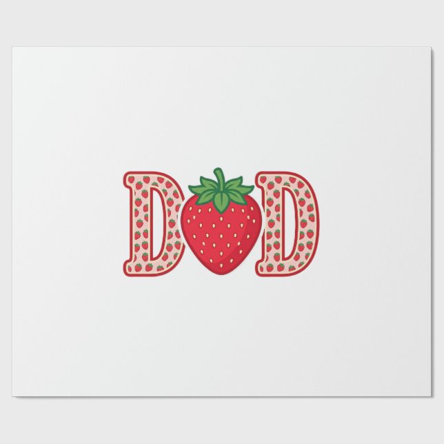 Papier Cadeau Conception de chemise vectorielle lettrage fraise  (Plat)