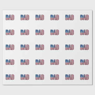 Papier Cadeau Conception de chemise vectorielle Papa patriotique
