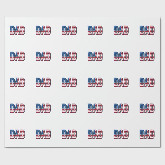 Papier Cadeau Conception de chemise vectorielle Papa patriotique (Plat)