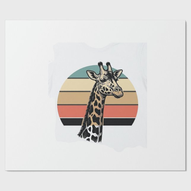Papier Cadeau Conception de chemise vectorielle Safari Coucher d (Plat)