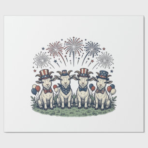 Papier Cadeau Conception de chemise vintage feux d'artifice chèv