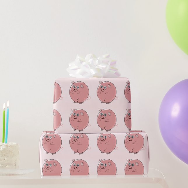 Papier Cadeau Conception de cochon (Cadeaux de fête)