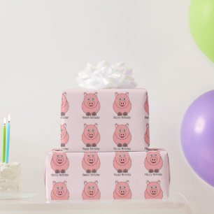 Papier Cadeau Conception de cochon personnalisée
