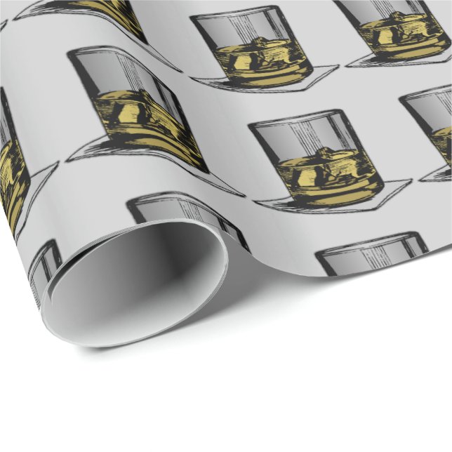 Papier Cadeau Conception de cocktail et de serviette (Coin rond)