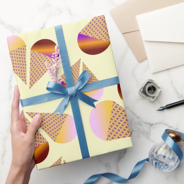 Papier Cadeau Conception de cône de glace ludique   (Cadeaux)