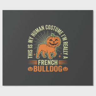 Papier Cadeau Conception de costume humain drôle de chien bouled