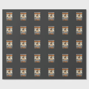 Papier Cadeau Conception de costume humain drôle de pug Hallowee