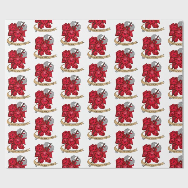 Papier Cadeau Conception de dés barbares (Plat)