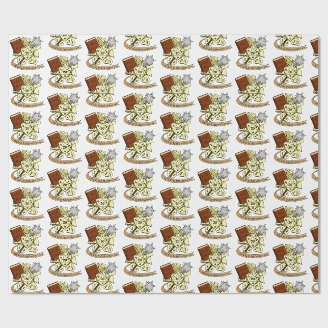 Papier Cadeau Conception de dés de classe (Plat)