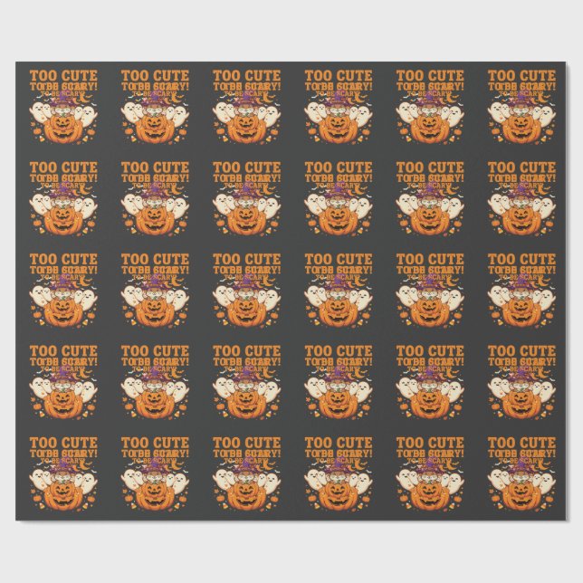 Papier Cadeau Conception de fantôme de citrouille de hamster de  (Plat)
