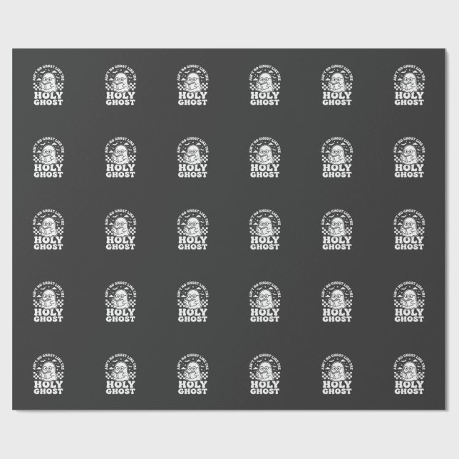 Papier Cadeau Conception de fantôme de Halloween rétro Saint-Esp (Plat)