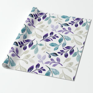 Papier Cadeau Conception de feuilles d'aquarelle harmonieuses