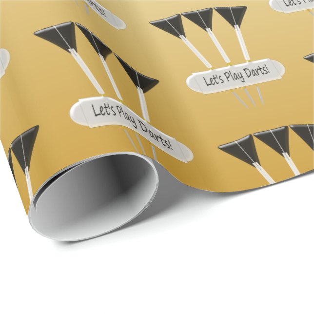 Papier Cadeau Conception de fléchettes (Coin rond)