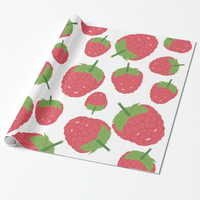 Papier Cadeau Conception de fruits de framboise (Déroulé)