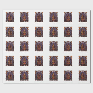 Papier Cadeau Conception de gravure vintage Halloween Maison han
