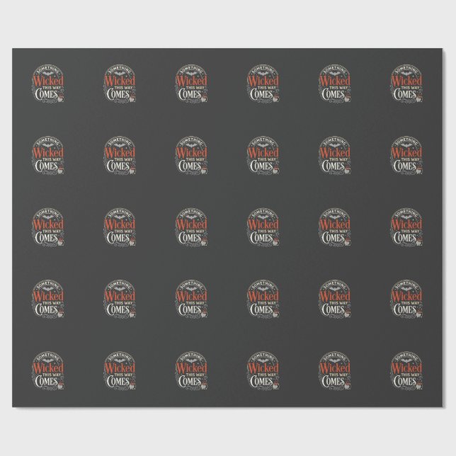Papier Cadeau Conception de Halloween Wicked This Way Comes_1 (Plat)