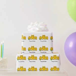 Papier Cadeau Conception de hiboux cadeau d'anniversaire