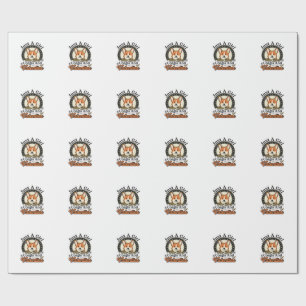 Papier Cadeau Conception de la Saint-Valentin Corgi pour les ama
